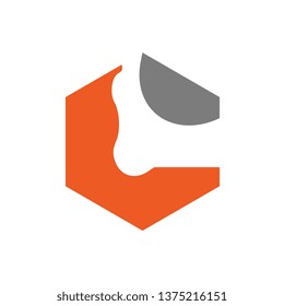 Unique letter c logo, Foot and ankle healthcare concept, vector logo illustration design