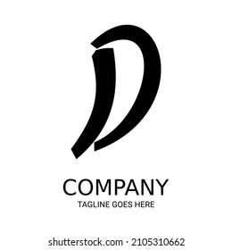 Unique letter D logo design. Perfect for t-shirts, etc.