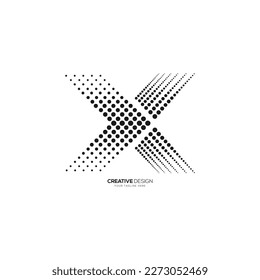 Unique letter design X dot art branding logo