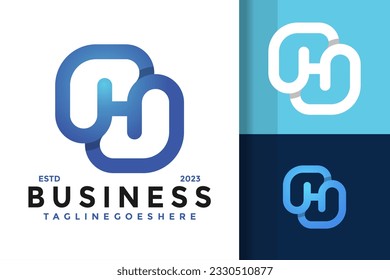 Unique Letter H business logo design vector symbol icon illustration