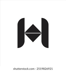 Einzigartiger Buchstabe H anfängliches Symbol und kreatives Logo-Design
