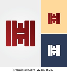 Unique Letter H Logo Design Vector 