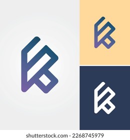 Unique Letter K Logo Design Vector 