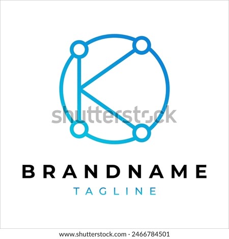 unique letter k technology logo