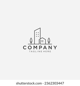 Carta única L y diseño vectorial del logo de construcción