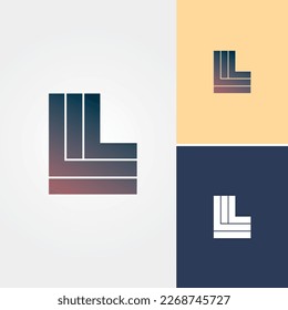 Vector de diseño de logotipo L de carta única 