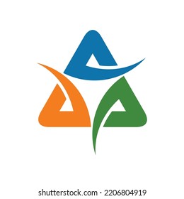Unique Letter A Logo Design Template