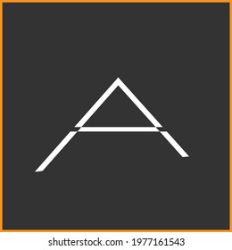unique A letter logo design vector illustration