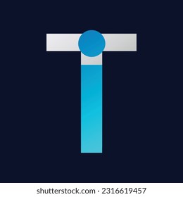 Unique iT letter logo Icon vector template.