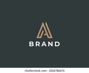 Unique letter A logo template. Vector icon.
