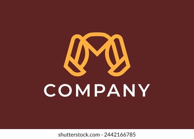 Unique letter m, minimalist letter m, bakery logo design, jewelry logo design, cafe sign, cosmetics logo design