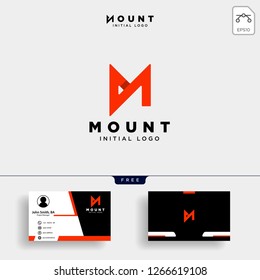 Unique letter M modern creative elegant luxurious artistic red and business card icon logo - Vector