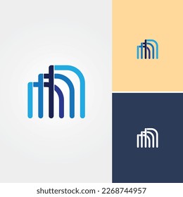 Unique Letter N Logo Design Vector 