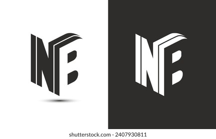 einzigartiger Buchstabe NB dieses Logos hat ein hohes Maß an Lesbarkeit in verschiedenen Größen und kann in verschiedenen Medien leicht verwendet werden.