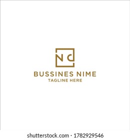 Logo de la carta única NC o CN para actualizar negocios profesionales como consultoría, finanzas, empresas de capital, contabilidad, publicidad y marketing, inversiones, abogados y bienes raíces.