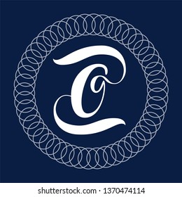 Unique letter O calligraphic monogram for personal and product branding