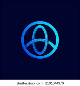Unique Letter O Gradient Logo