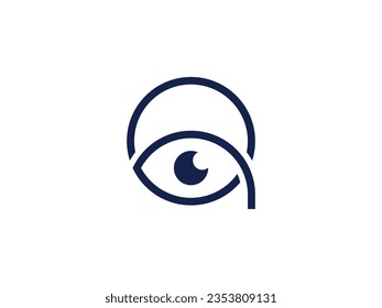 unique letter Q eye logo design