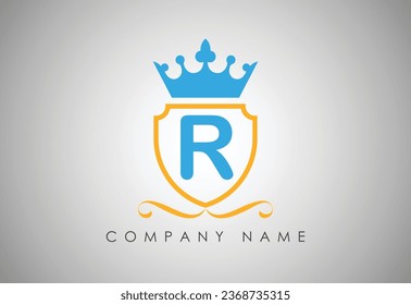  Letra única R logotipo inicial king
