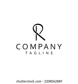 unique letter R line vector logo design