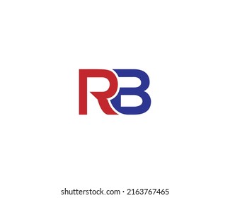Ilustración del símbolo del vector de la idea de diseño del logotipo RB de la carta única.