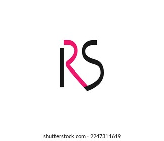 Unique letter RS logo design vector