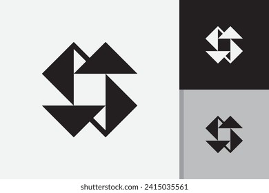 unique letter s logo design vector template