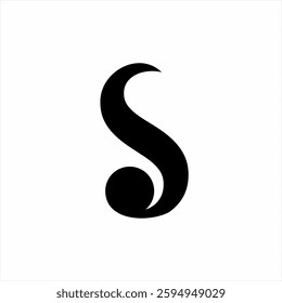 Unique letter S logo design with the number 8 concept.