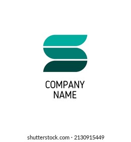 The unique letter S logo icon design template element is similar to a leaf shape. suitable for company logos and brands.