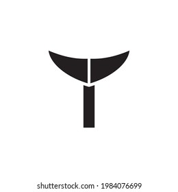 
unique letter t simple symbol logo vector