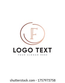 Unique letter type F logo template, vector logo for business and company identity 