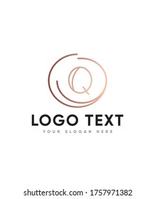 Unique letter type Q logo template, vector logo for business and company identity 