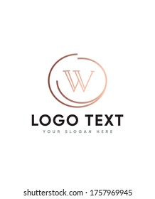 Unique letter type W logo template, vector logo for business and company identity 