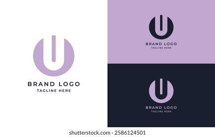 Unique Letter U Logo Design for Business Branding with Circular Element