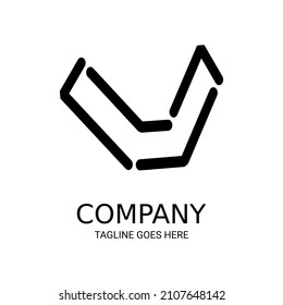 Unique letter V logo design. Perfect for t-shirts, etc.