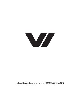 
unique letter V and W simple symbol logo vector