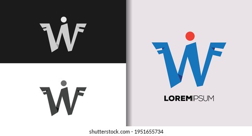 vector de conjunto de logotipos con letra única