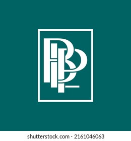 Unique letter or word BLP sans serif font on connect or merging with line square image graphic icon logo design abstract concept vector stock. Can be used as a symbol related to initial or monogram