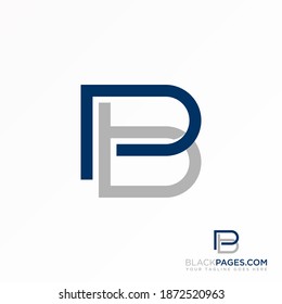 Unique Letter or word PB or BP font in flip connected image graphic icon logo design abstract concept vector stock. Can be used as symbol associated with initial or monogram