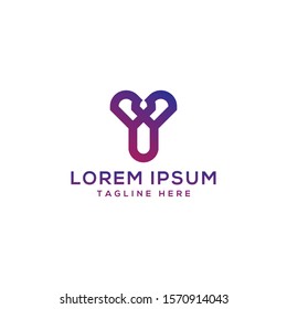 unique letter Y logo concept, modern people logo concept, icon alphabet vector