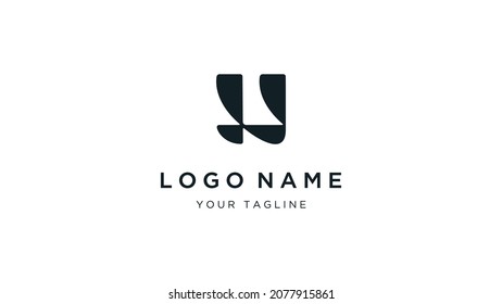Unique letter y monogram logo design, vuy yuv uyv yuv