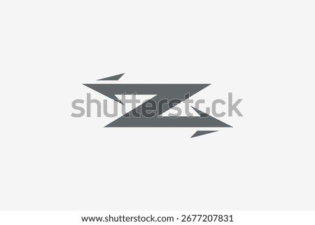 Unique letter Z arrow logo