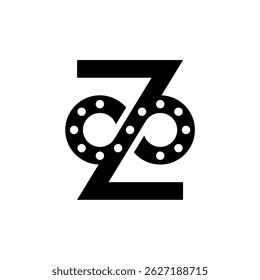 Unique Letter Z Monogram Logo, suitable for any business with initials Z