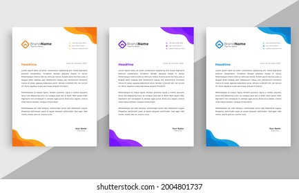 Unique Letterhead Design- Minimal Letter Head - Creative Letter Head Vector Design- Modern Letter Pad Design