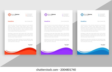 Unique letterhead design- Minimal letter head - creative letter head vector design- modern letter pad design