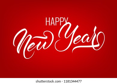 Unique lettering Happy New Year for your projects