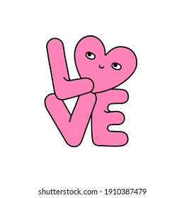 Unique lettering poster. Vector art for save the date card, wedding invitation or valentine's day card