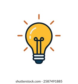 Unique Light Bulb Idea Icon Design