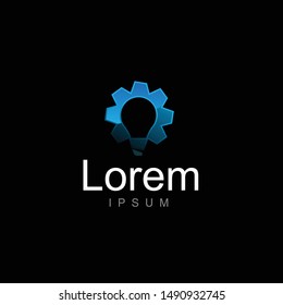 unique light bulb logo icon with modern design. vector template illustration