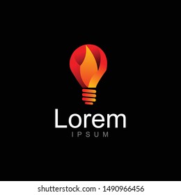 unique light bulb logo icon with modern design. vector template illustration